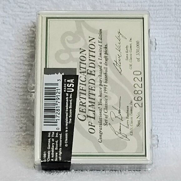 Sealed 3/$25 '91 Classic Baseball Draft Picks LE Bonus Card Hobby Set 268220!! - Picture 2 of 2